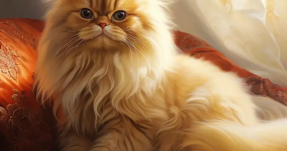 gato persa dorado